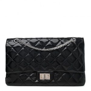 Chanel Reissue 2.55 Flap Quilted 227 Black Leather Shoulder Bag